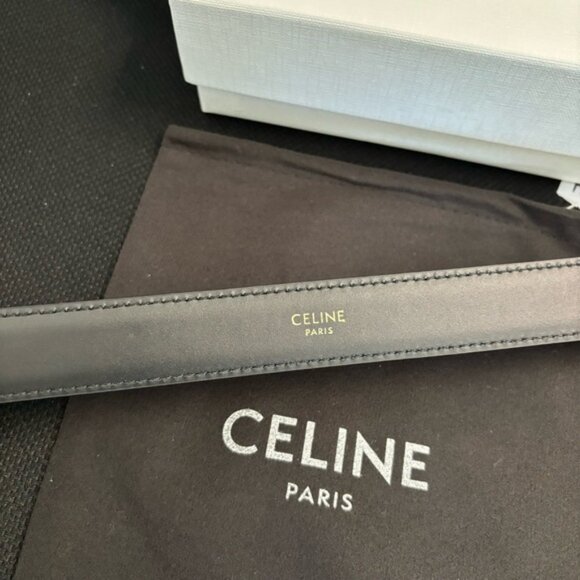 Celine Triomphe Gold Buckle 85 Belt - Picture 4 of 6